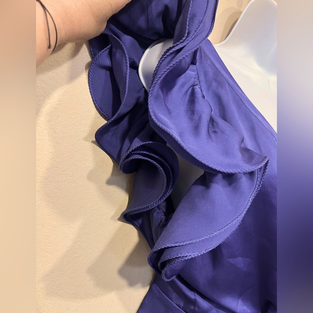 Ark & Co. Purple Ruffle Romper - Picture 4 of 7